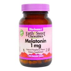 Мелатонін 1 мг Bluebonnet Nutrition Earth Sweet Малиновий Смак 120 жувальних таблеток - Фото