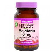 Мелатонин 3 мг Bluebonnet Nutrition EarthSweet Малиновый Вкус 120 жевательных таблеток - Фото
