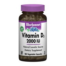 Вітамін D3 2000 IU Bluebonnet Nutrition 180 гелевих капсул - Фото