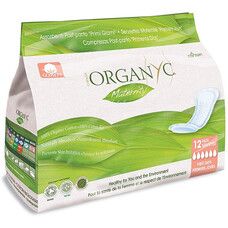 Прокладки післяпологові органічні в індивідуальній упаковці 12 шт Organyc - Фото
