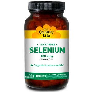 Антиоксидант Selenium (Селен) 100 мкг 180 таблеток ТМ Кантрі Лайф / Country Life