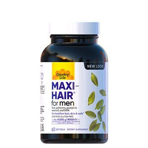 Комплекс витаминов для волос Maxi-Hair For Men 60 капсул ТМ Кантри Лайф / Country Life