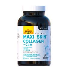 Коллаген + Витамины С&А Maxi-Skin 90 таблеток ТМ Кантри Лайф / Country Life - Фото