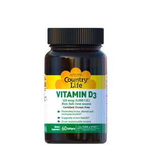 Витамин D3 5000 МЕ 60 капсул ТМ Кантри Лайф / Country Life
