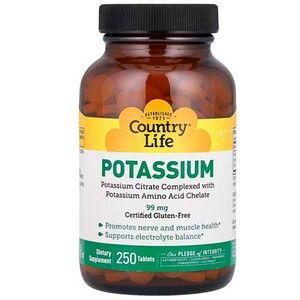 Pottasium Калий 99мг таблетки №250 ТМ Кантри Лайф / Country Life