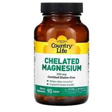 Магній Хелатний (Chelated Magnesium) 250 мг 90 таблеток ТМ Кантрі Лайф / Country Life - Фото