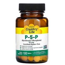 P-5-P Піридоксальфосфат (P-5-P Pyridoxal 5' Phosphate) 50 мг 100 таблеток ТМ Кантрі Лайф / Country Life - Фото