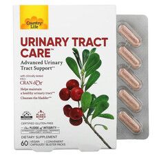 Підтримка сечовивідних шляхів (Urinary tract CARE) 60 веганських капсул ТМ Кантрі Лайф / Country Life - Фото