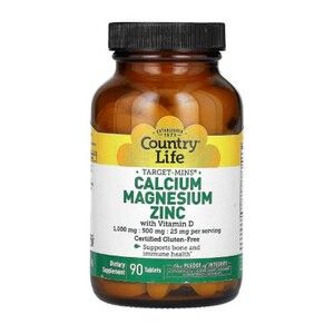 Кальций-Магний-Цинк + витамин D3 таблетки №90 ТМ Кантри Лайф / Country Life