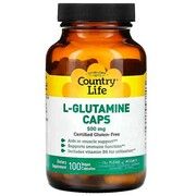 L-глутамін капсули 500 мг Кантрі Лайф/Country Life 100 капсул  - Фото