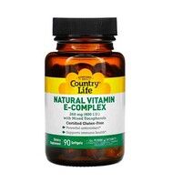 Натуральный витамин Е 400 МЕ 90 капсул Кантри Лайф/Country Life 