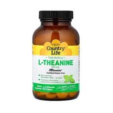L-теанин 100 мг 60 жевательных таблеток ТМ Кантри Лайф / Country Life  - Фото