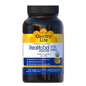 Вітамінно-мінеральний комплекс Real food organics для чоловіків 120 таблеток ТМ Кантрі Лайф / Country Life