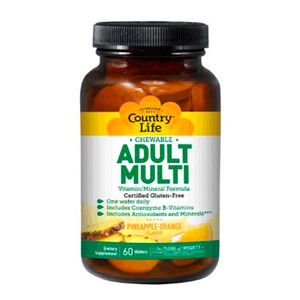 Мультивітаміни Adult Multi 60 жувальних таблеток ТМ Кантрі Лайф / Country Life