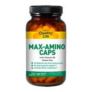 Аминокислоты с витамином В6 (Max-Amino) 180 капсул ТМ Кантри Лайф / Country Life  - Фото
