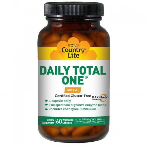 Витаминно-минеральный комплекс Daily Total One без железа 60 капсул ТМ Кантри Лайф / Country Life - Фото