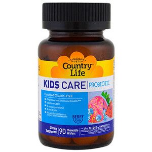 Пробіотик Kids Care 90 жувальних таблеток ТМ Кантрі Лайф / Country Life