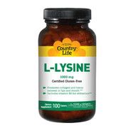 Аминокислота L-лизин 1000 мг 100 таблеток ТМ Кантри Лайф / Country Life - Фото