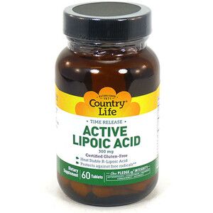 Active Lipoic Acid (Липоевая кислота) 300 мг 60 таблеток ТМ Кантри Лайф / Country Life