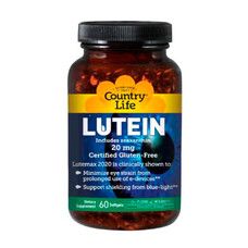 Комплекс для гостроти зору Лютеїн 20 мг 60 капсул ТМ Кантрі Лайф / Country Life - Фото