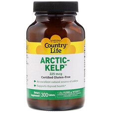 Arctic Kelp (Норвезька ламінарія) 225 мкг 300 таблеток ТМ Кантрі Лайф / Country Life - Фото