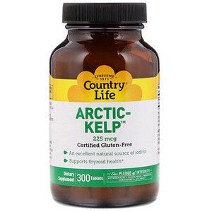 Arctic Kelp (Норвежская ламинария) 225 мкг 300 таблеток ТМ Кантри Лайф / Country Life