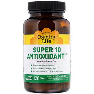Витаминно-минеральный комплекс Super 10 Antioxidant 120 таблеток ТМ Кантри Лайф / Country Life
