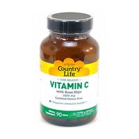 Витамин C и шиповник таблетки 1000 мг №90 ТМ Кантри Лайф / Country Life
