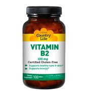 Витамин B2 100 мг Country Life 100 таблеток   - Фото