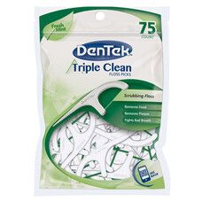 Флос-зубочистки Triple Clean DenTek Потрійне очищення 75 шт.  - Фото