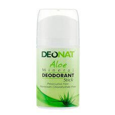 Мінеральний дезодорант-стик DeoNat із натуральним соком Алое овальний 100 г - Фото