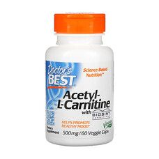Ацетил L-Карнітин (Acetyl-L-Carnitine) 500 мг Doctor's Best 60 капсул - Фото