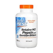 Бетаин HCL и Пепсин (Betaine HCL & Pepsin) Doctor's Best 360 капсул - Фото