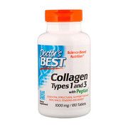 Колаген Типів 1 і 3 1000 мг Peptan Doctor's Best 180 таблеток - Фото