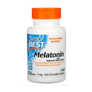 Мелатонин Мятный вкус 5мг Doctor's Best 120 жевательных таблеток