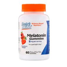 Мелатонин со Вкусом Клубники Melatonin Gummies Doctor's Best 5 мг 60 жевательных таблеток - Фото