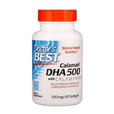 Omega-3 Calamari DHA (Омега 3 ДГК) 500мг Doctor's Best 60 желатиновых капсул - Фото