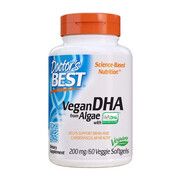 Веганский ДГК (Vegan DHA from Algae) 200мг Doctor's Best 60 капсул - Фото