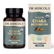 Органічний гриб Чага (Organic Chaga Mushroom) Dr. Mercola 30 таблеток - Фото