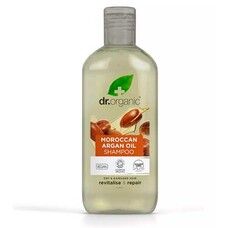 Шампунь для сухих и поврежденных волос с марокканским аргановым маслом Dr. Organic 265 мл - Фото