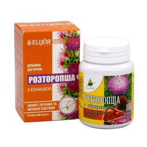 Розторопша з ехінацеєю Еліксир таблетки №100 Розторопша з ехінацеєю Еліксир таблетки №100