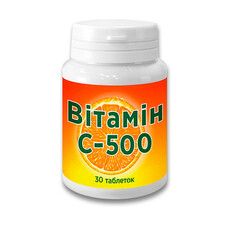 Вітамін С-500 таблетки 0,5 г №30  - Фото