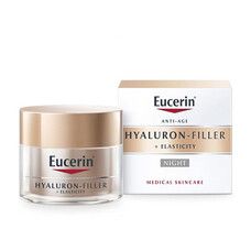 Гіалурон-Філлер еластісіті нічний антивіковий крем для шкіри ТМ Еуцерін / Eucerin 50 мл  - Фото