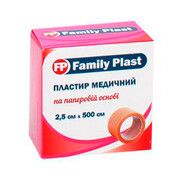 Пластир медичний FP Family Plast на нетканій основі в котушці 2,5 см х 500см - Фото