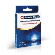 Пластырь бактерицидный на тканевой основе FP Family Plast 25х72мм №20 - Фото