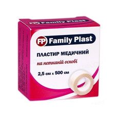 Пластир медичний FP Family Plast на нетканій основі 5см х 500см - Фото