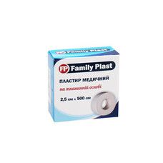 Пластир медичний FP Family Plast на тканинній основі 2,5 см х 500 см - Фото