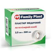Пластир медичний на полімерній основі FP Family Plast 2,5 см х 500 см - Фото