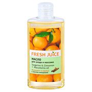 Fresh Juice Олія для догляду й масажу Мандарин і Кориця з олією Макадамі 150 мл  - Фото