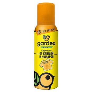 Gardex Baby Аерозоль від кліщів і комарів на одяг 100 мл 